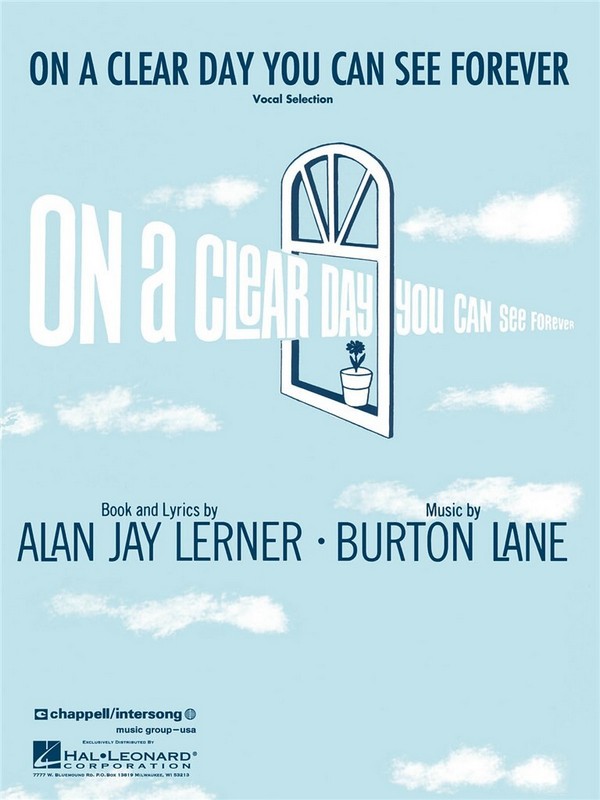 Burton Lane_Alan Jay Lerner, On a Clear Day You Can See Forever&nbsp;&nbsp;Klavier, Gesang und Gitarre&nbsp;&nbsp;