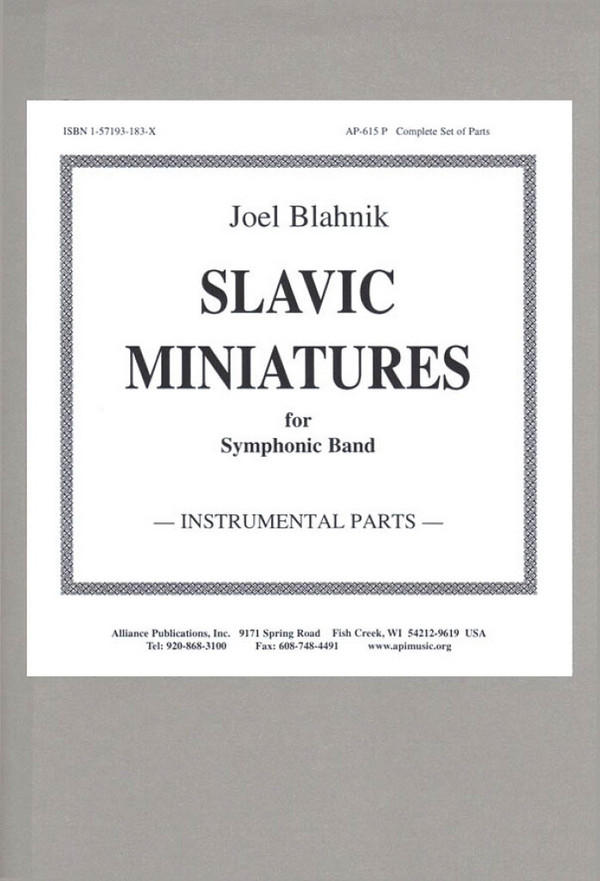 HL08770595  Joel Blahnik, Slavic Miniatures op.137  for symphonic band  score