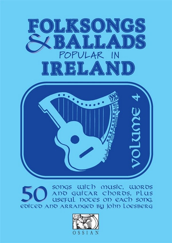 Folksongs and Ballads popular in  Ireland vol.4  50 songs with music/words/guitar