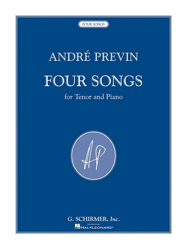 André Previn, 4 Songs  Tenor Voice and Piano  Buch