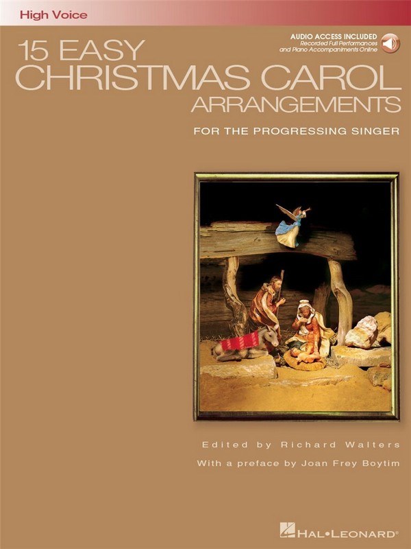 15 easy Christmas Carol Arrangements  (+CD) for high voice and piano  