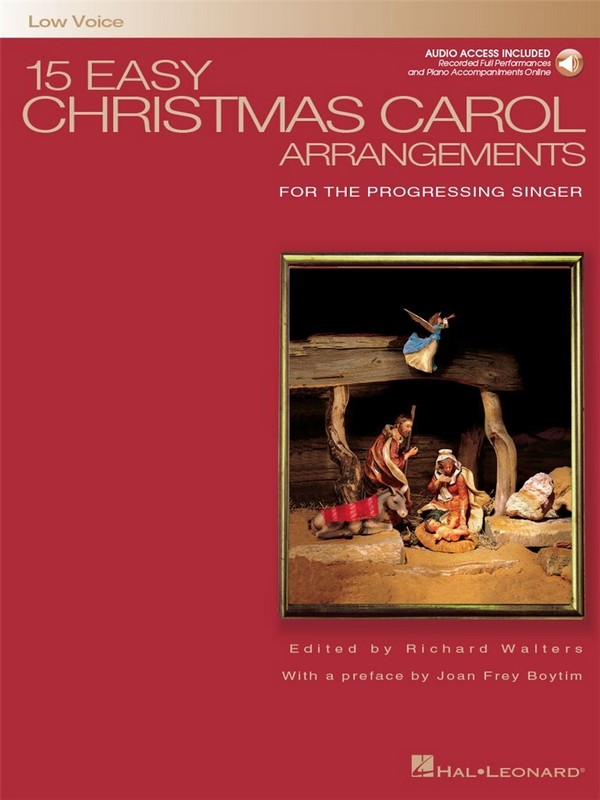 15 easy Christmas Carol Arrangements  (+CD) for low voice and piano  