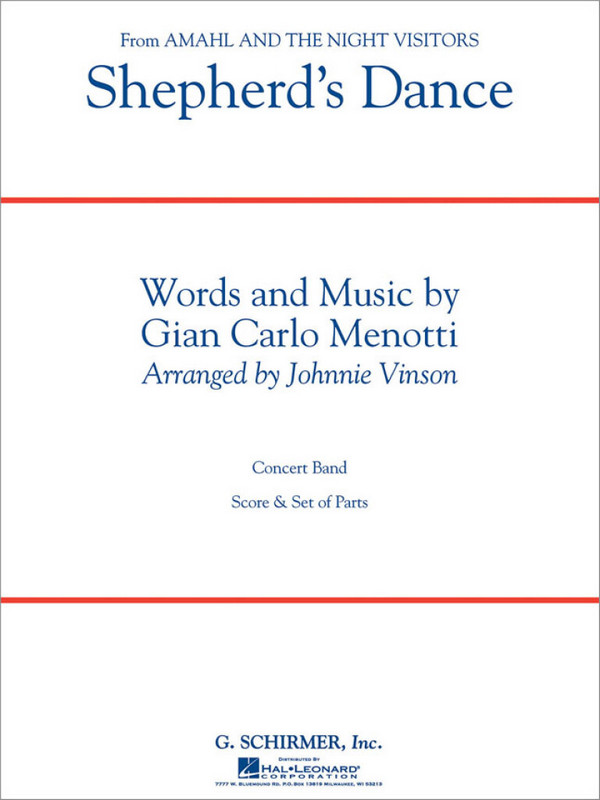 Gian Carlo Menotti, Shepherd's Dance&nbsp;&nbsp;Concert Band&nbsp;&nbsp;Partitur