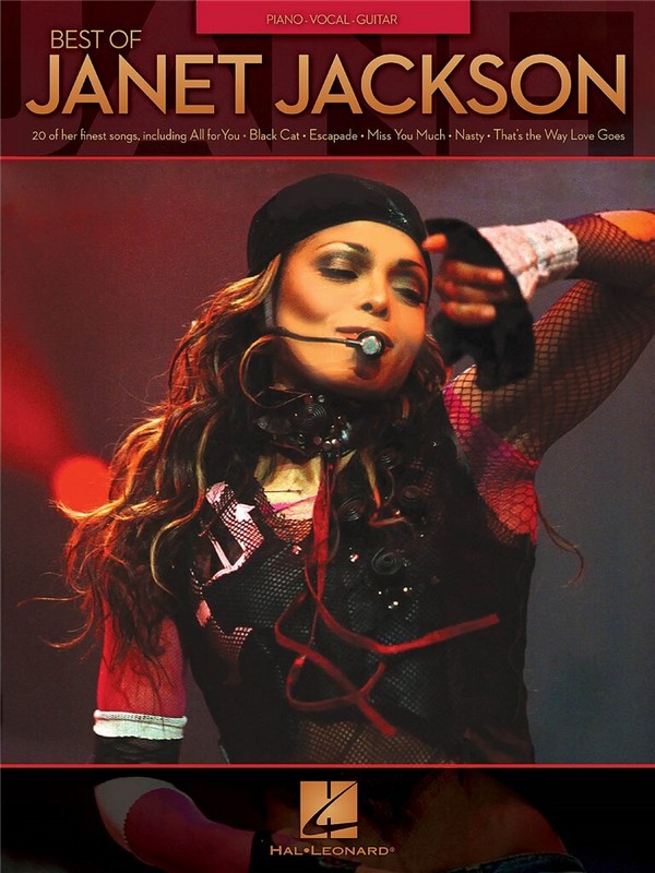Best of Janet Jackson&nbsp;&nbsp;for  piano, vocal and guitar&nbsp;&nbsp;Songbook
