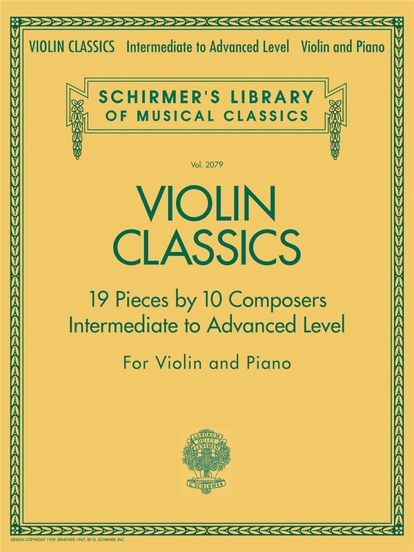Violin Classics intermediate to advanced&nbsp;&nbsp;Level for violin and piano&nbsp;&nbsp;