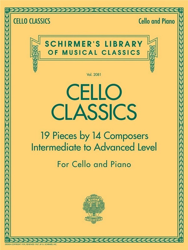 Cello Classics for violoncello and piano&nbsp;&nbsp;&nbsp;&nbsp;