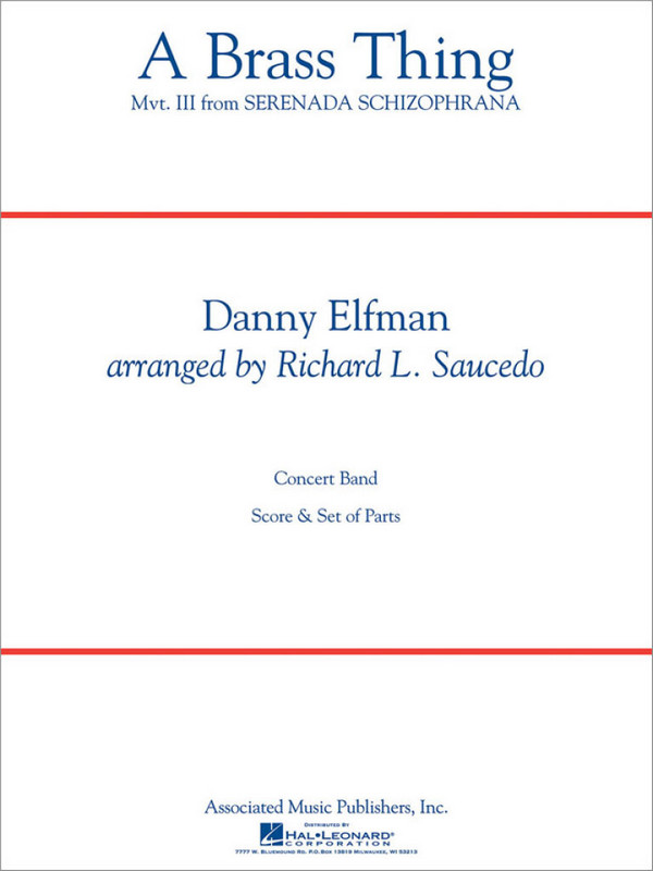 Danny Elfman, A Brass Thing - from Serenada Schizophrana&nbsp;&nbsp;Concert Band&nbsp;&nbsp;Partitur