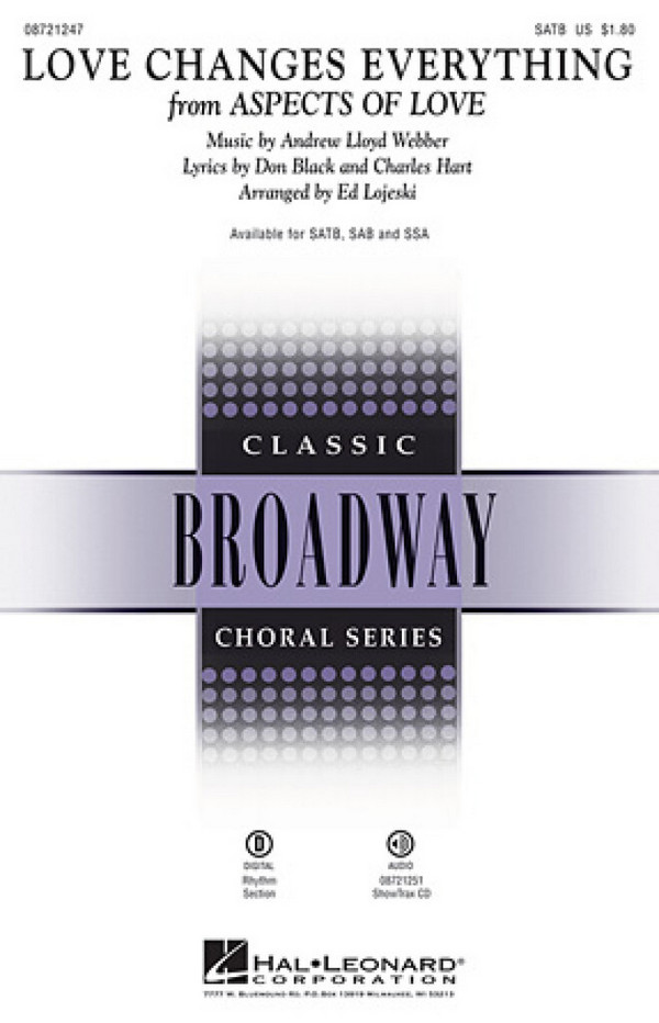 Andrew Lloyd Webber_Charles Hart_Don Black, Love Changes Everything&nbsp;&nbsp;SAB&nbsp;&nbsp;Chorpartitur