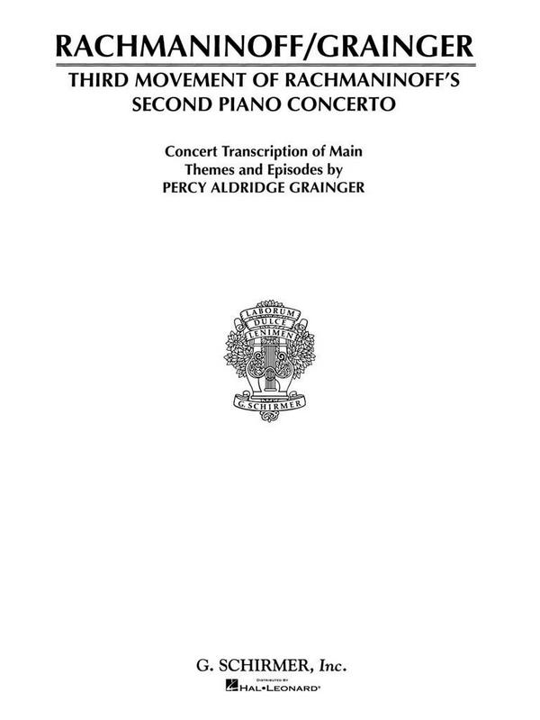 Sergei Rachmaninov, Concerto No. 2 - 3rd Movement&nbsp;&nbsp;Klavier&nbsp;&nbsp;Buch