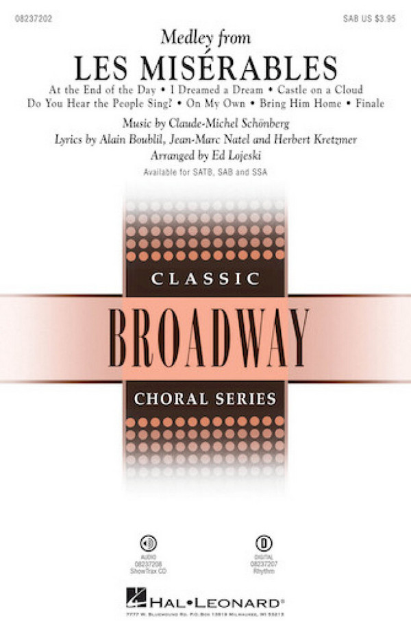 Alain Boublil_Claude-Michel Schönberg_Herbert Kretzmer_Jean-Marc Natel&nbsp;&nbsp;SAB + accompaniment&nbsp;&nbsp;Chorpartitur