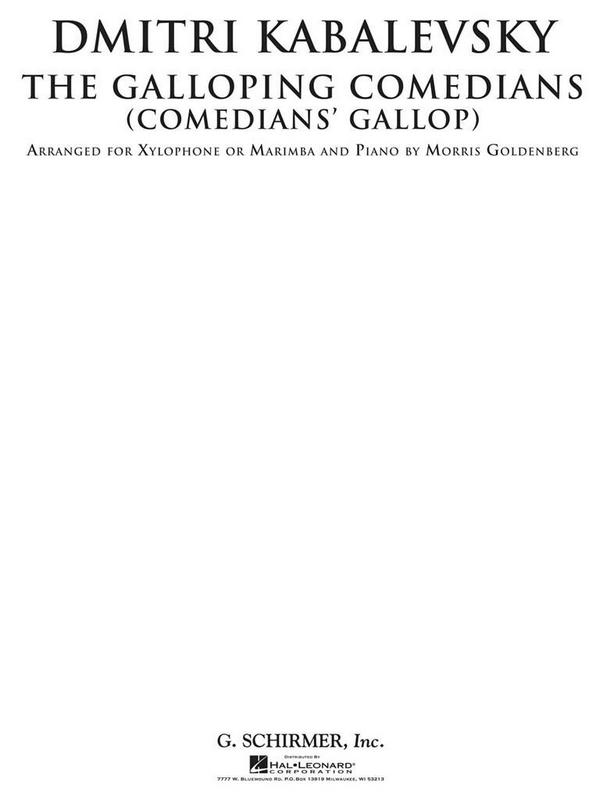 Dmitri Kabalevsky, The Galloping Comedians&nbsp;&nbsp;Marimba and Piano&nbsp;&nbsp;Buch