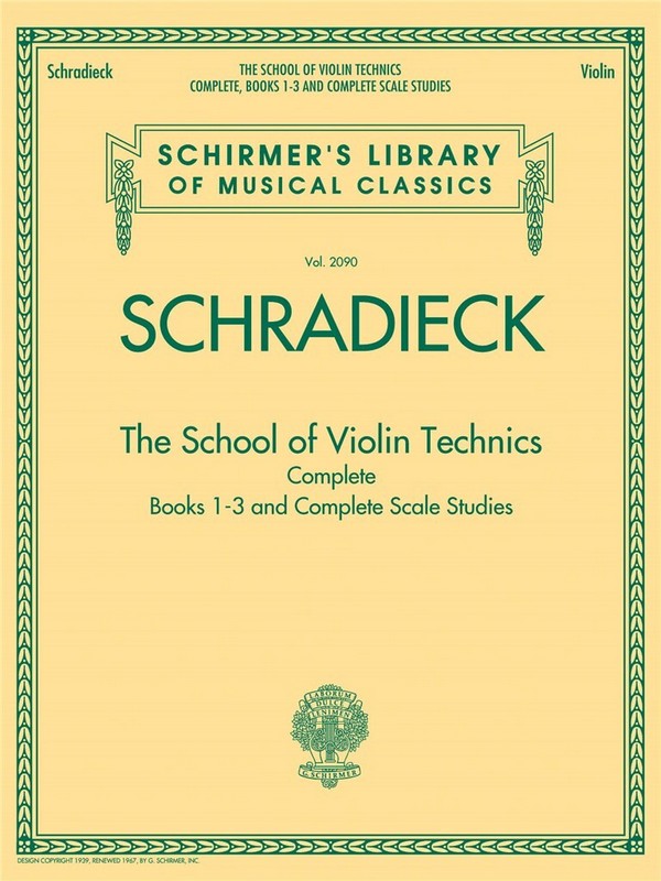 The School of Violin-Technics Books 1-3 and complete Scale Studies  for violin  
