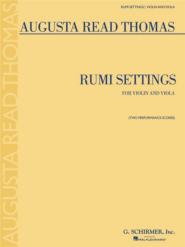 Augusta Read Thomas, Rumi Settings&nbsp;&nbsp;Violin and Viola&nbsp;&nbsp;Buch