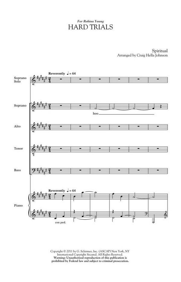Hard Trials&nbsp;&nbsp;SATB&nbsp;&nbsp;Chorpartitur