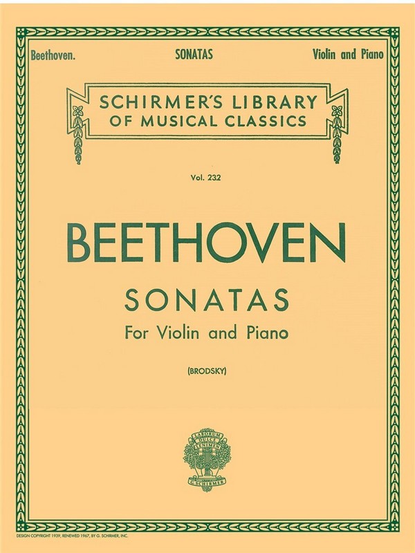 Ludwig van Beethoven, Sonatas For Violin And Piano&nbsp;&nbsp;Violin&nbsp;&nbsp;Buch