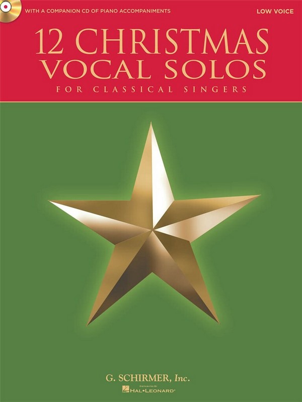12 Christmas Vocal Solos (+CD)  for low voice and piano  