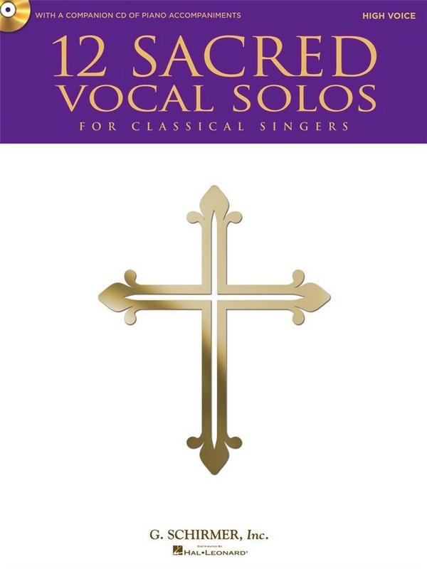 12 sacred Vocal Solos (+CD) for high voice  and piano  