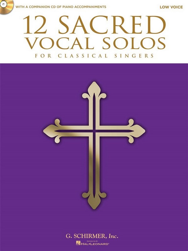 12 sacred Vocal Solos (+CD) for low voice  and piano  