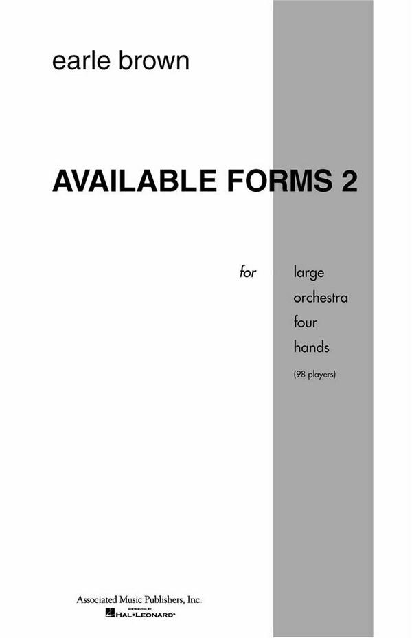 Earle Brown, Available Forms 2  Large Orchestra [98 Players]  Partitur