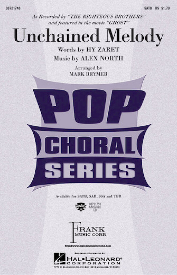 Alex North_Hy Zaret, Unchained Melody&nbsp;&nbsp;SSA&nbsp;&nbsp;Chorpartitur