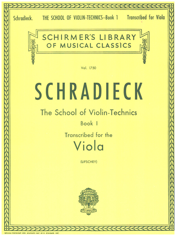 School of Violin Technics, op.1 Vol.1  for viola   