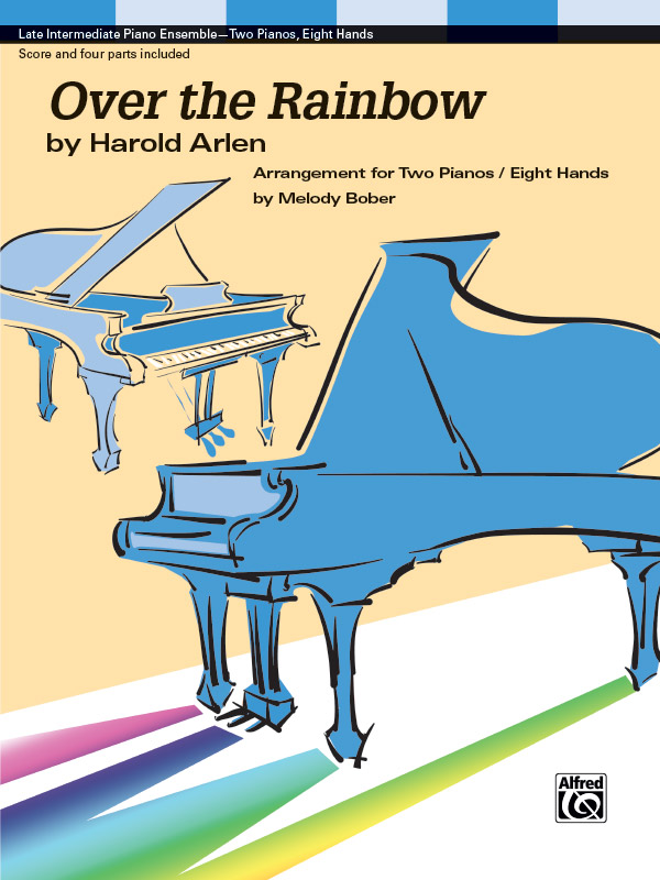 Over the Rainbow  for 2 pianos 8 hands  score and parts