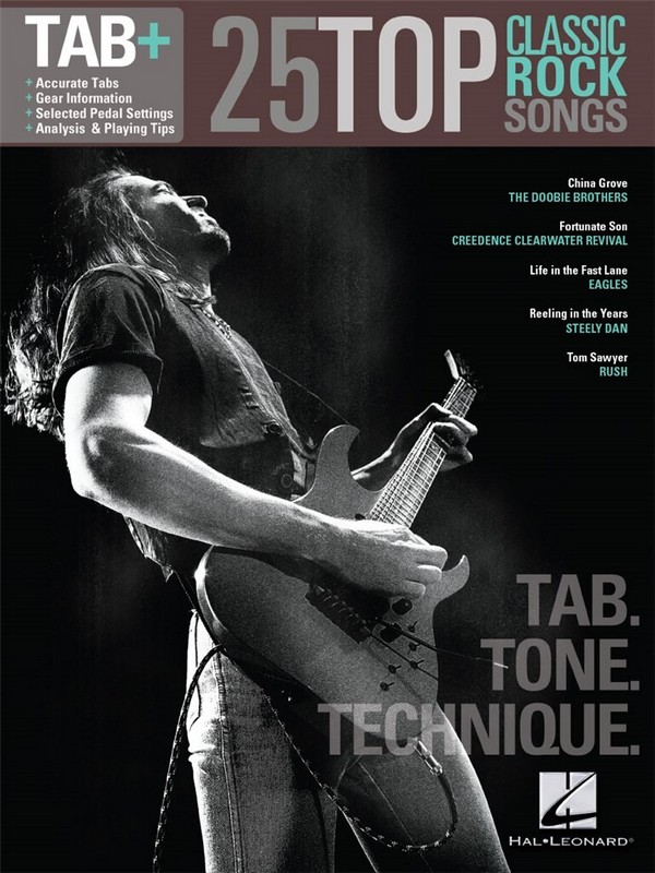 25 Top Classic Rock Songs&nbsp;&nbsp;for guitar&nbsp;&nbsp;Songbook