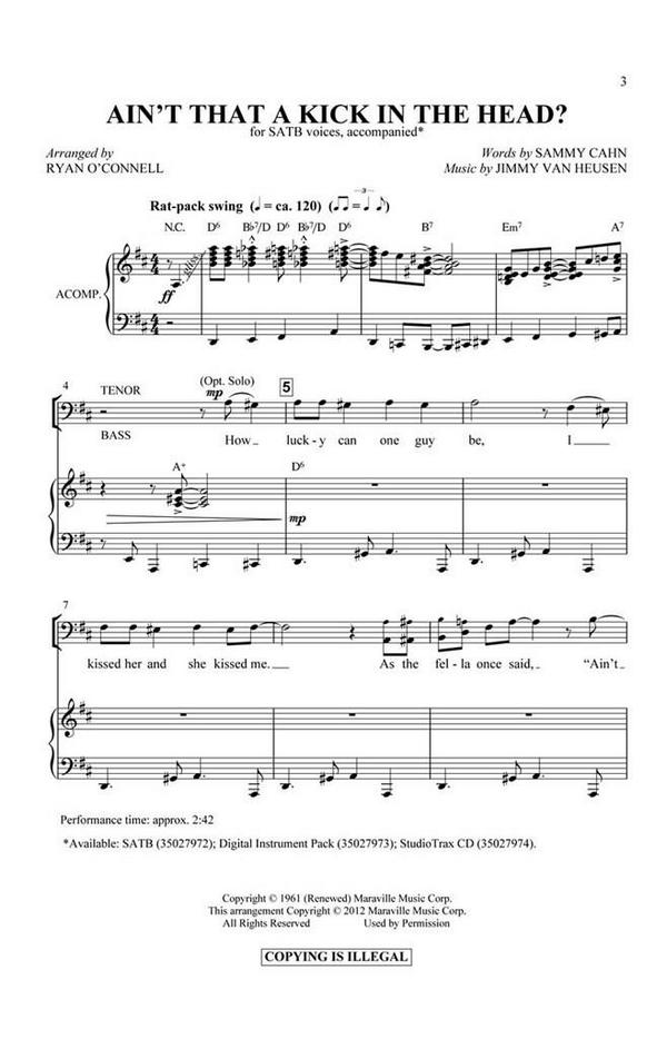 Ain't That a Kick in the Head?&nbsp;&nbsp;SATB&nbsp;&nbsp;Chorpartitur