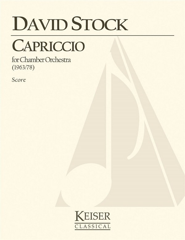 David Stock, Capriccio for Small Orchestra - Full Score&nbsp;&nbsp;Large Orchestra [98 Players]&nbsp;&nbsp;Partitur
