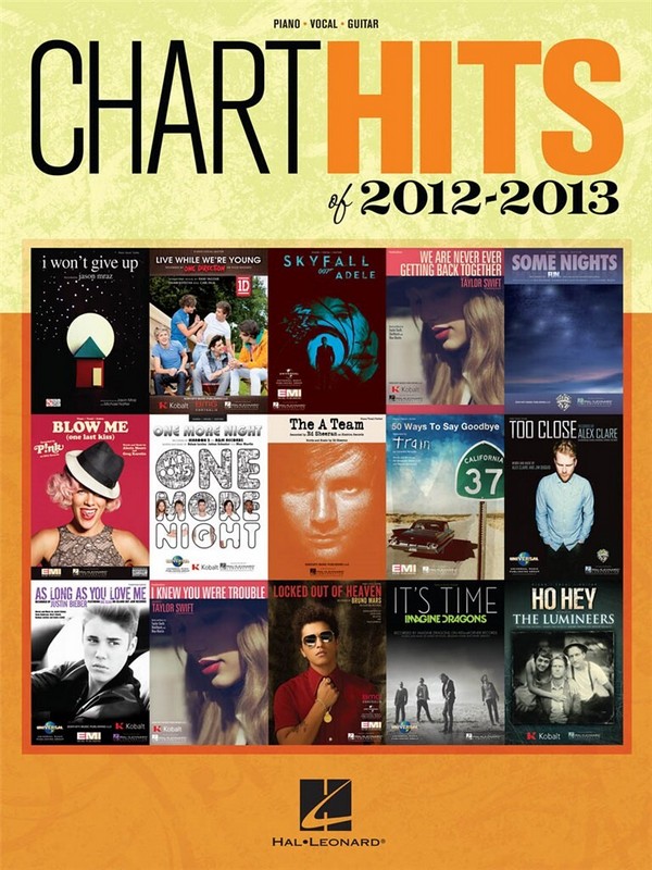 Chart Hits of 2012-2013&nbsp;&nbsp;songbook piano/vocal/guitar&nbsp;&nbsp;