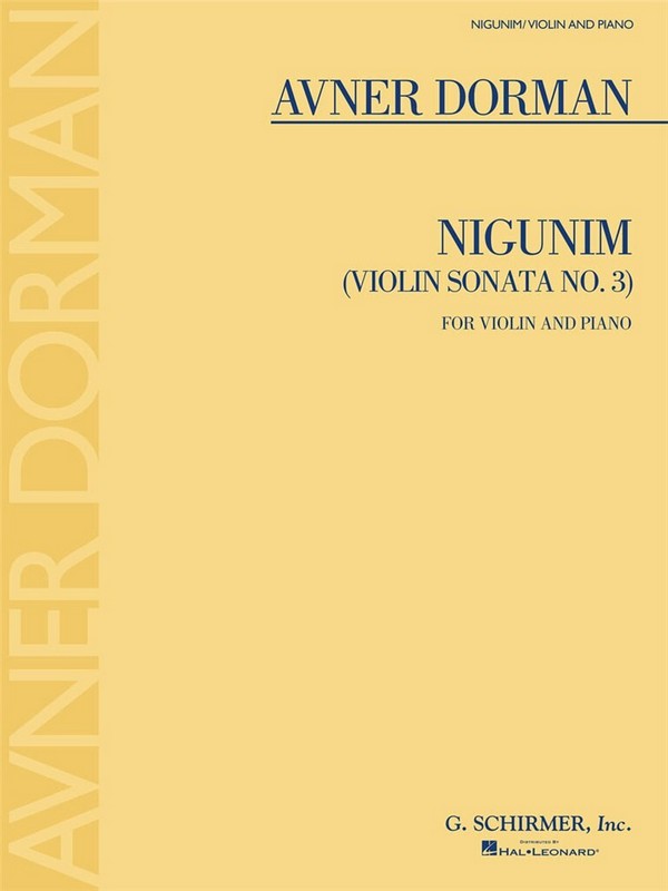 Avner Dorman, Nigunim (Violin Sonata No. 3)&nbsp;&nbsp;Violine und Klavier&nbsp;&nbsp;Buch