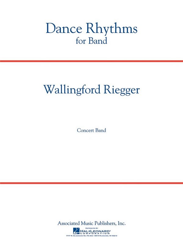Wallingford Riegger, Dance Rhythms for Band, Op. 58&nbsp;&nbsp;Concert Band&nbsp;&nbsp;Partitur