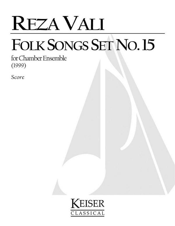 Reza Vali, Folk Songs: Set No. 15 for 5 Players, Full Score&nbsp;&nbsp;5 Instruments&nbsp;&nbsp;Partitur