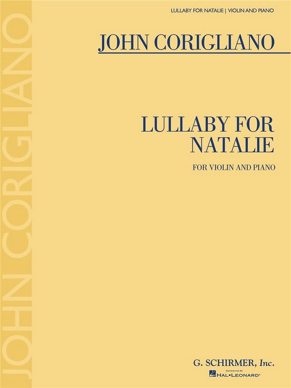 John Corigliano, Lullaby For Natalie&nbsp;&nbsp;Violine und Klavier&nbsp;&nbsp;Buch