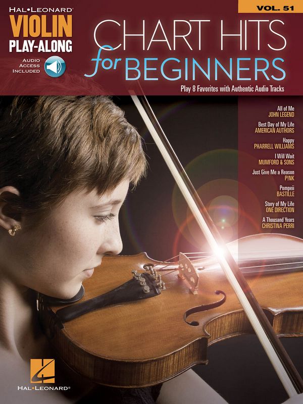 Chart Hits for Beginners (+audio access):&nbsp;&nbsp;for violin&nbsp;&nbsp;violin playalong vol.51