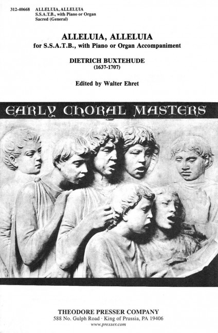 Dieterich Buxtehude Alleluia, Alleluia&nbsp;&nbsp;Chor&nbsp;&nbsp;Chorpartitur