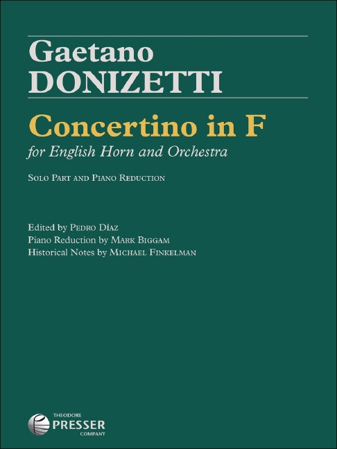 Gaetano Donizetti Concertino in F&nbsp;&nbsp;Englischhorn und Orchester&nbsp;&nbsp;Klavierauszug mit Solostimme