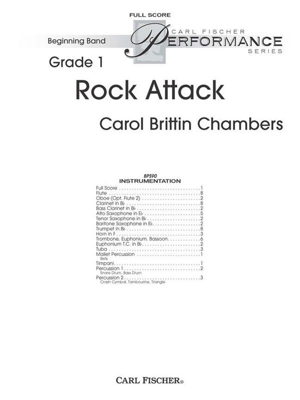 Carol Brittin Chambers Rock Attack&nbsp;&nbsp;Blasorchester&nbsp;&nbsp;Partitur