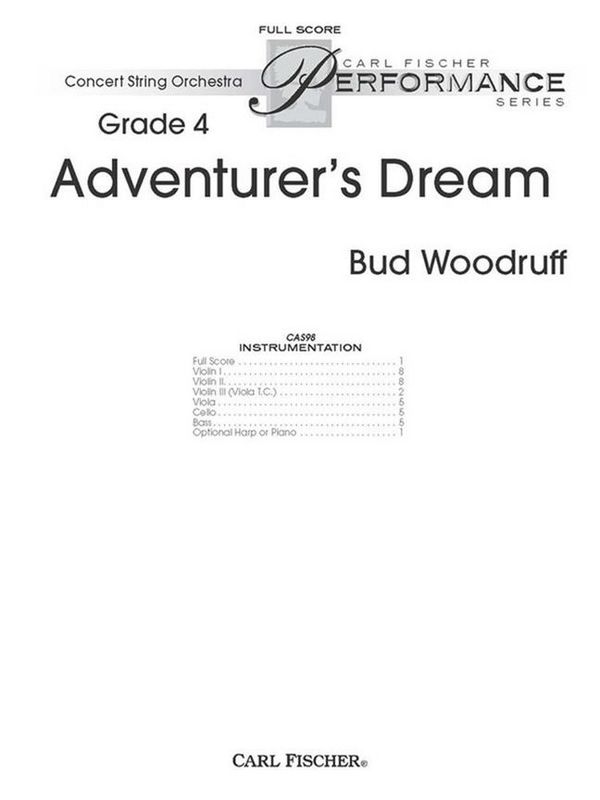 Bud Woodruff Adventurer's Dream&nbsp;&nbsp;Streichorchester&nbsp;&nbsp;Partitur