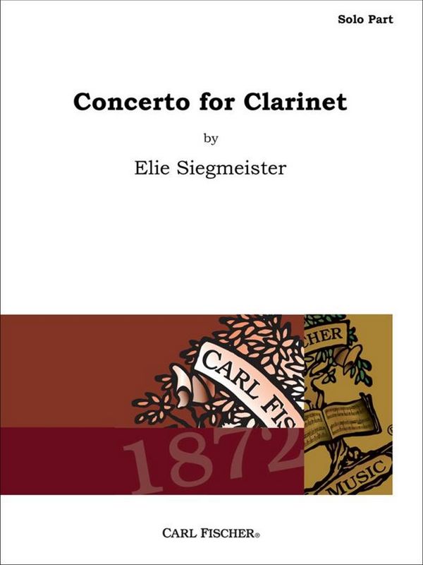 Elie Siegmeister Concerto for Clarinet&nbsp;&nbsp;Streichorchester&nbsp;&nbsp;Solostimme