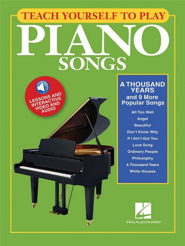 A thousand Years and 9 more popular Songs (+Online Media):&nbsp;&nbsp;for piano (with lyrics and chords)&nbsp;&nbsp;