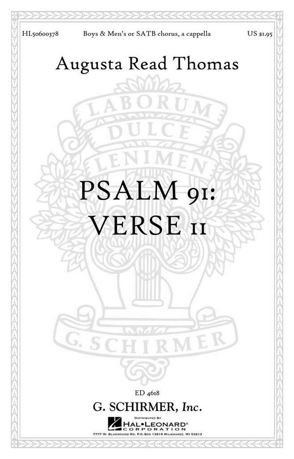 Augusta Read Thomas, Psalm 91: Verse II&nbsp;&nbsp;SATB&nbsp;&nbsp;Chorpartitur