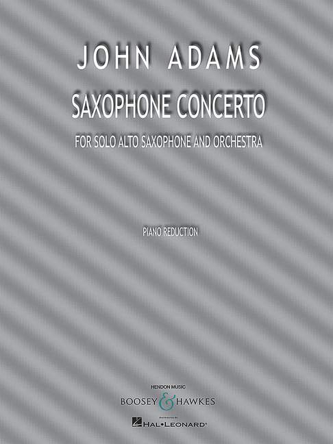 Saxophone Concerto  for alto saxophone and orchestra  piano score with solo part
