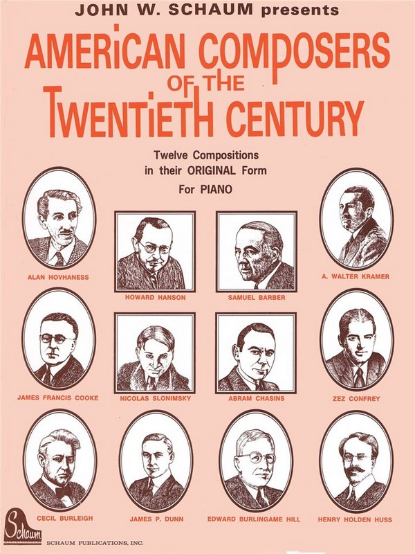 American Composers Of 20th Cen  Klavier  Buch