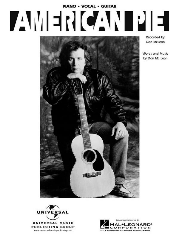 American Pie&nbsp;&nbsp;for piano/vocal/guitar&nbsp;&nbsp; 