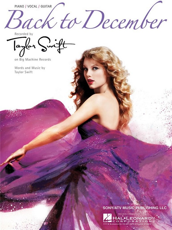 Back to December&nbsp;&nbsp;Piano and Vocal&nbsp;&nbsp;Blatt