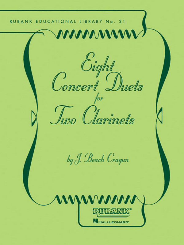 J. Beach Cragun, Eight Concert Duets for Two Clarinets  Clarinet Duet  Buch