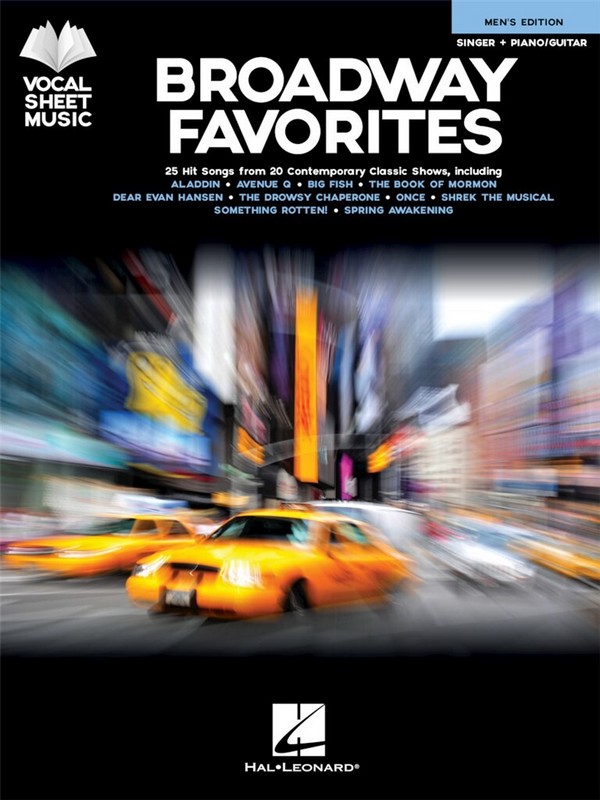 Broadway Favorites - Men's Edition&nbsp;&nbsp;for male voice, piano and guitar&nbsp;&nbsp;Songbook