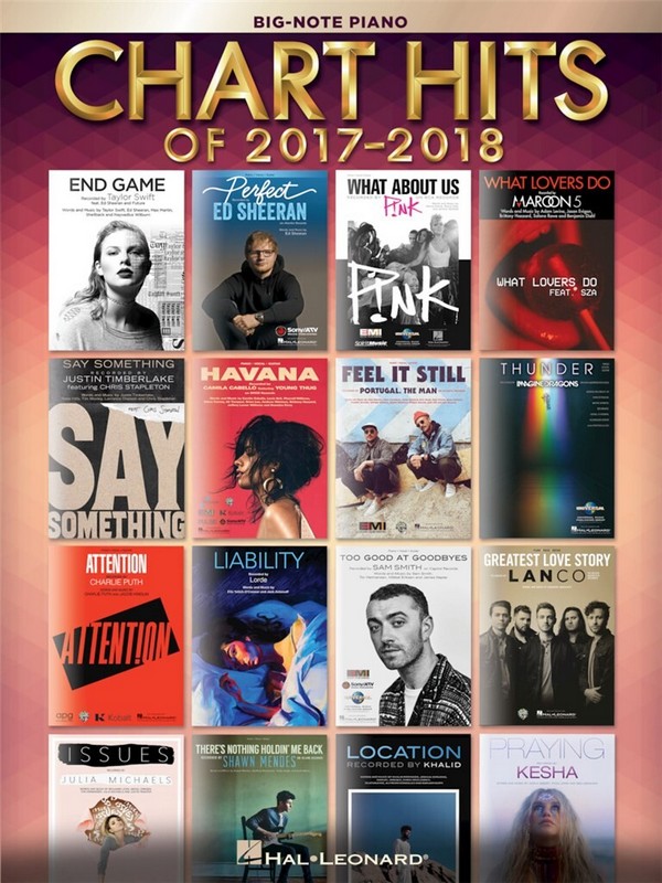 Chart Hits of 2017-2018&nbsp;&nbsp;Klavier&nbsp;&nbsp;Buch