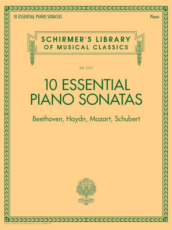 10 Essential Piano Sonatas  Klavier  Buch